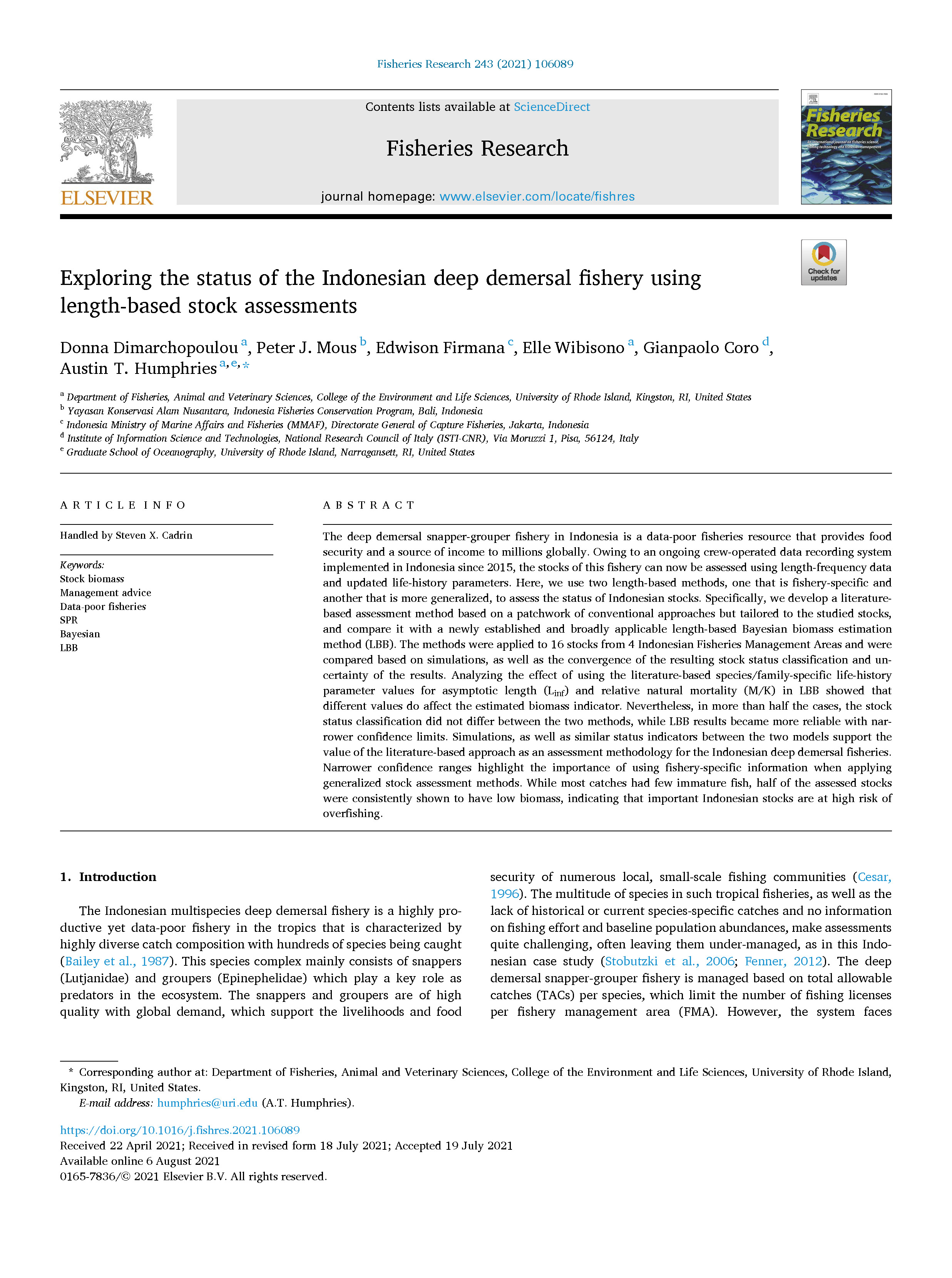 Regional Studies in Marine Science, 73 (2024) 103485. doi:10.1016/j.rsma.2024.103485